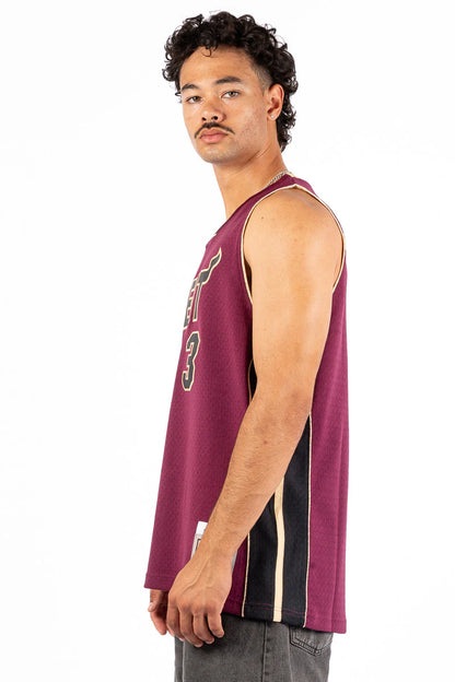 MNA-B48 (Mitchell & ness miami heat wade burgundy swingman jersey) 102598260