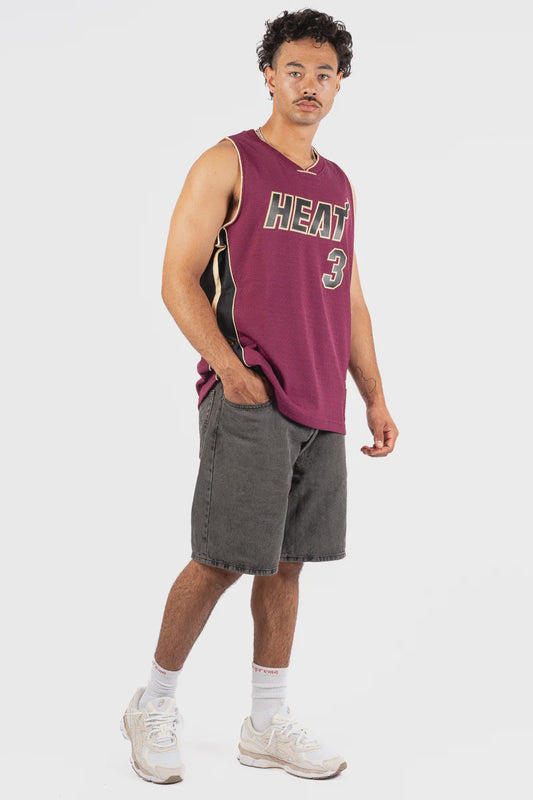 MNA-B48 (Mitchell & ness miami heat wade burgundy swingman jersey) 102598260
