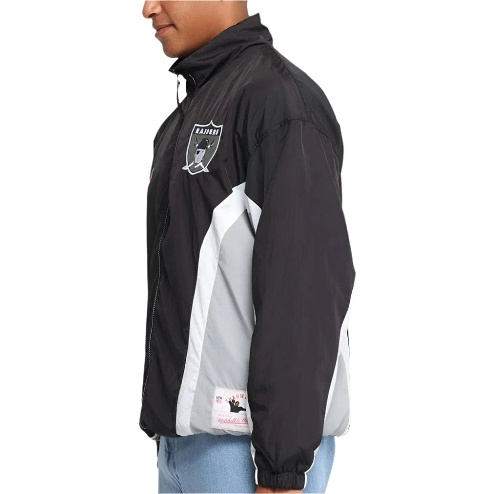 MNA-W43 (Mitchell & ness nylon track jacket raiders black/grey) 52597826