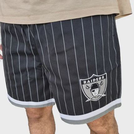 MNA-T34 (Mitchell and ness pinstripe shorts raiders faded black) 12495217