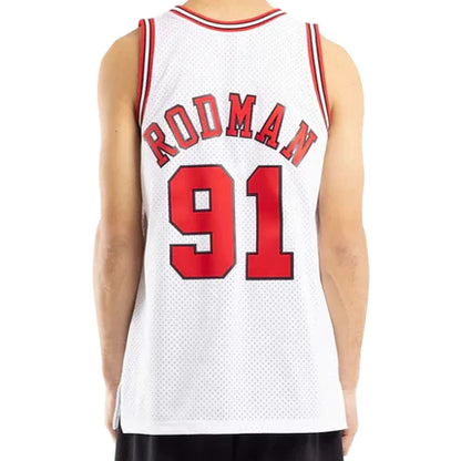 MNA-B21 (Swingman jersey #91 bulls rodman 97-98 home white) 722398260 MITCHELL AND NESS