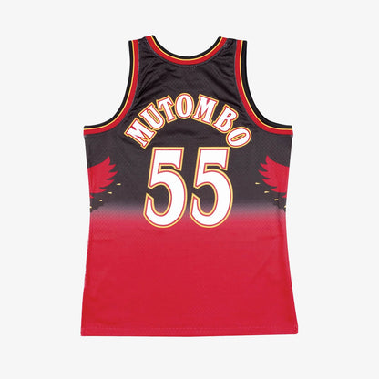 MNA-J45 (Mitchell and ness swingman jersey atlanta hawks mutombo 96-97 road scarlet) 82598260