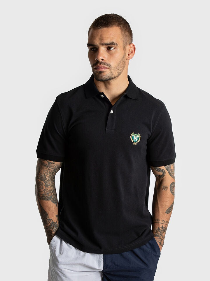 NTA-Q15 (Nautica small crest embroidered polo true black) 42694783