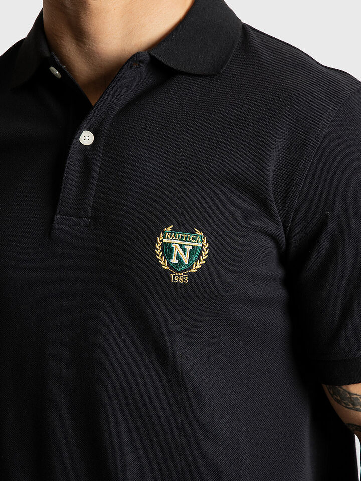 NTA-Q15 (Nautica small crest embroidered polo true black) 42694783