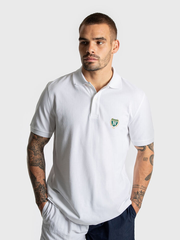 NTA-R15 (Nautica small crest embroidered polo white) 42694783