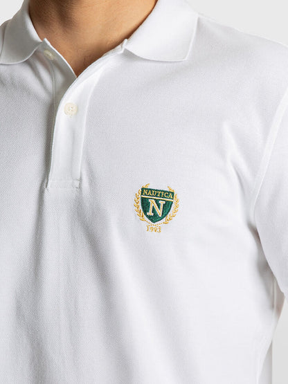 NTA-R15 (Nautica small crest embroidered polo white) 42694783