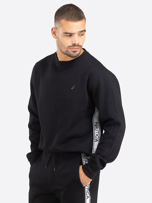 NTA-N9 (Nautica men's enzo crewneck sweatshirt black) 62494564