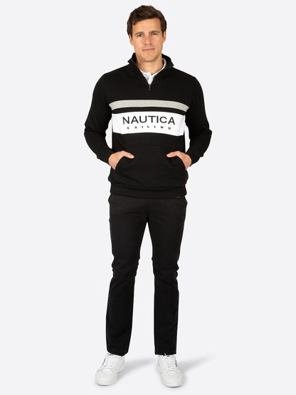 NTA-P9 (Nautica colton quarter zip jumper black/white) 62494868