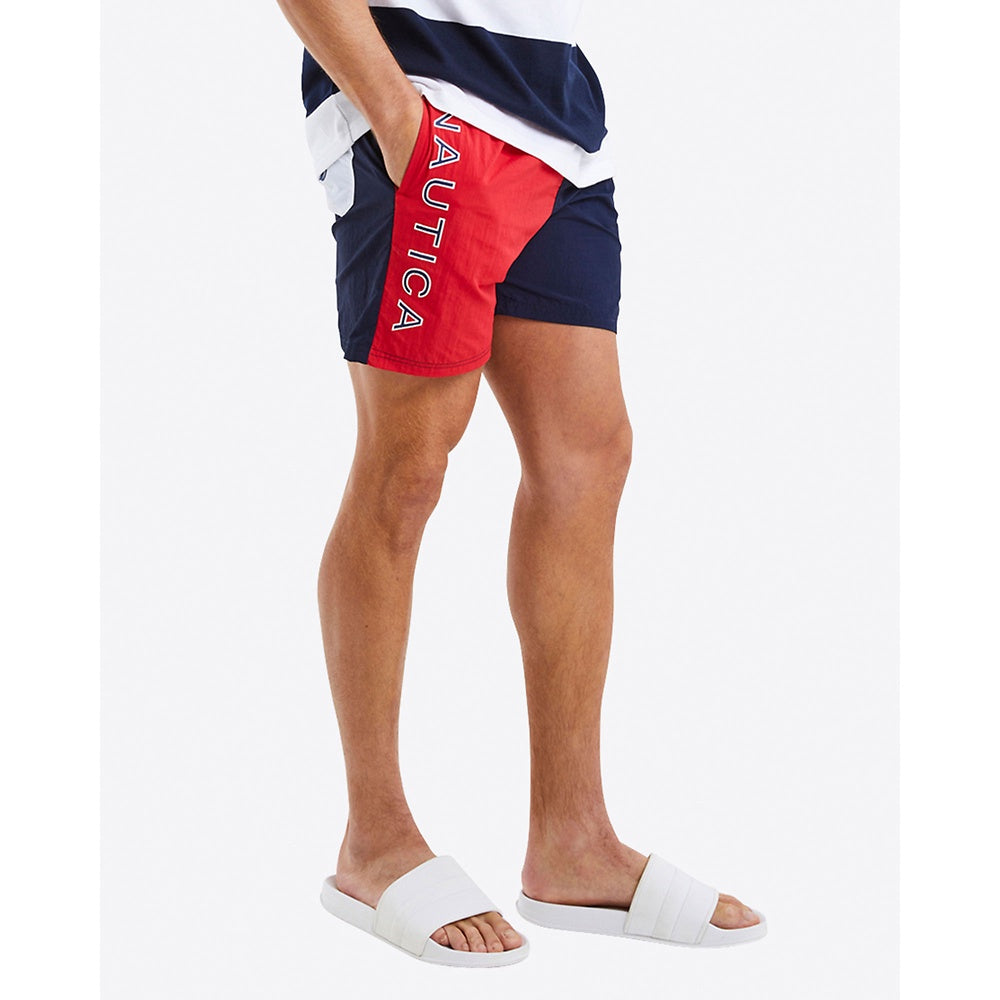 NTA-U6 (Nautica flynn 6" big & tall swim short true red) 42394780