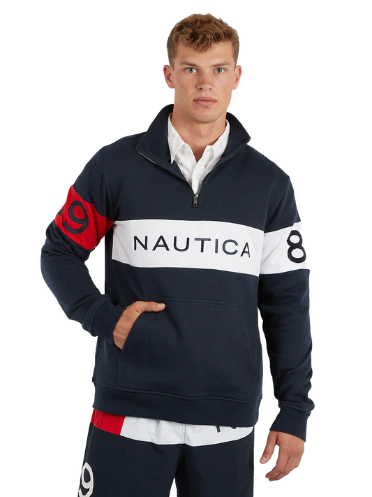 NTA-I11 (Nautica cairn 1/4 zip big & tall pullover dark navy) 122493913