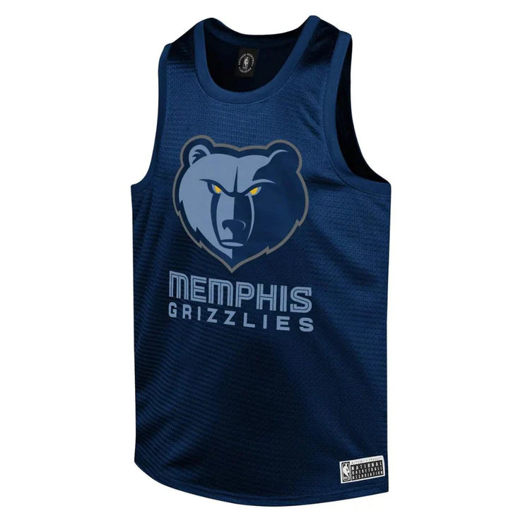 NBAA-T3 (Nba essentials youth name & number tank grizzlies navy) 112394347