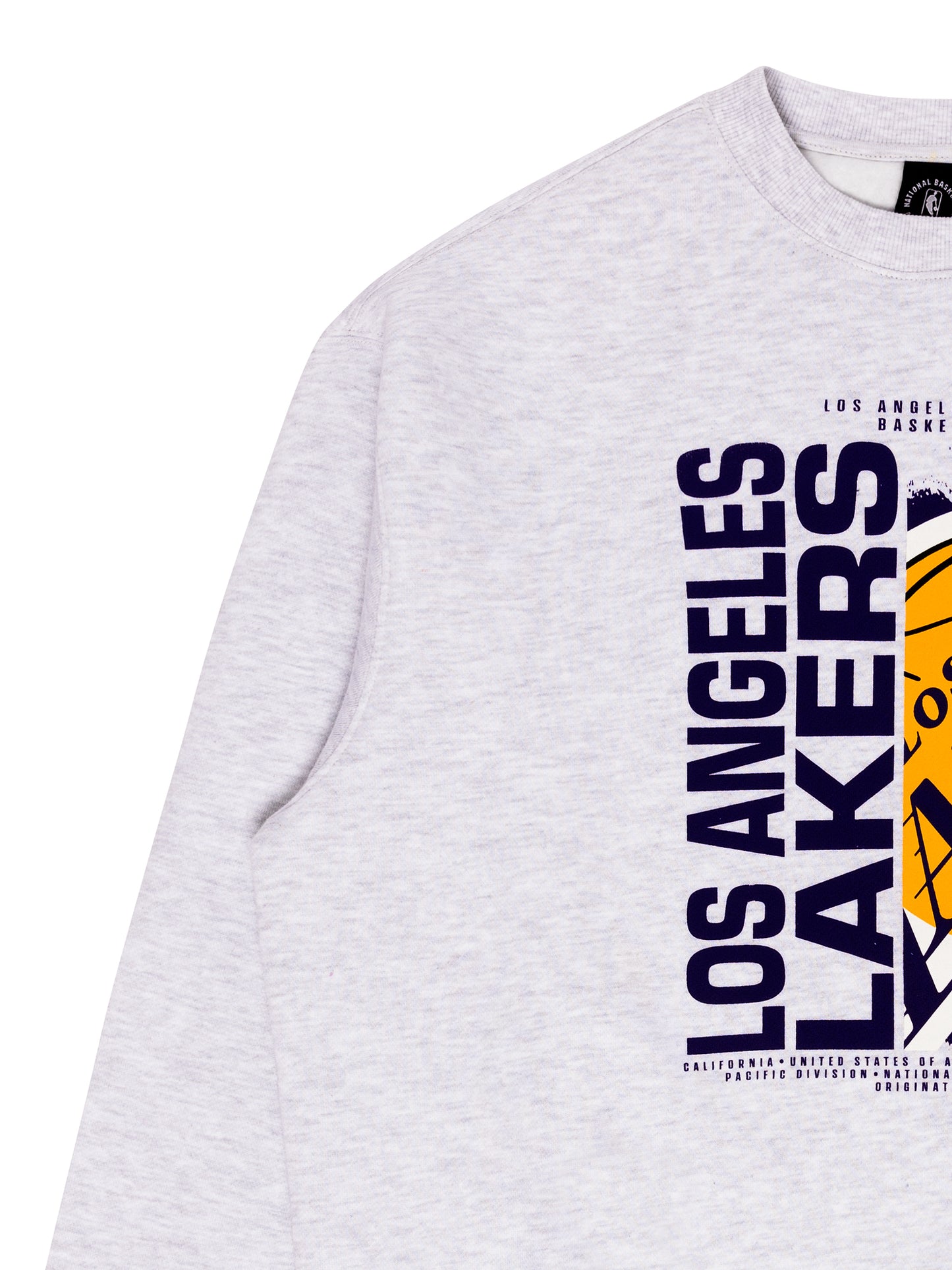 NBAA-T5 (NBA Essentials drumond fleece vintage crew lakers silver marle) 12595217