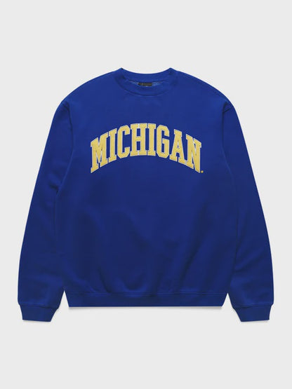 NCAA-W (NCAA Puff print crew michigan bellweather blue) 32394782