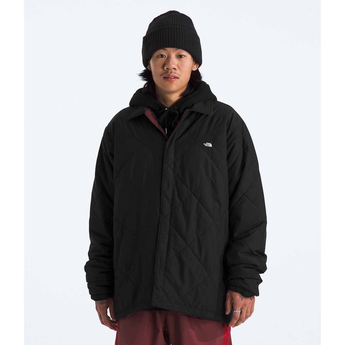 NFA-P10 (The north face afterburner insulated reversible flannel jacket  black/sumac) 826913043