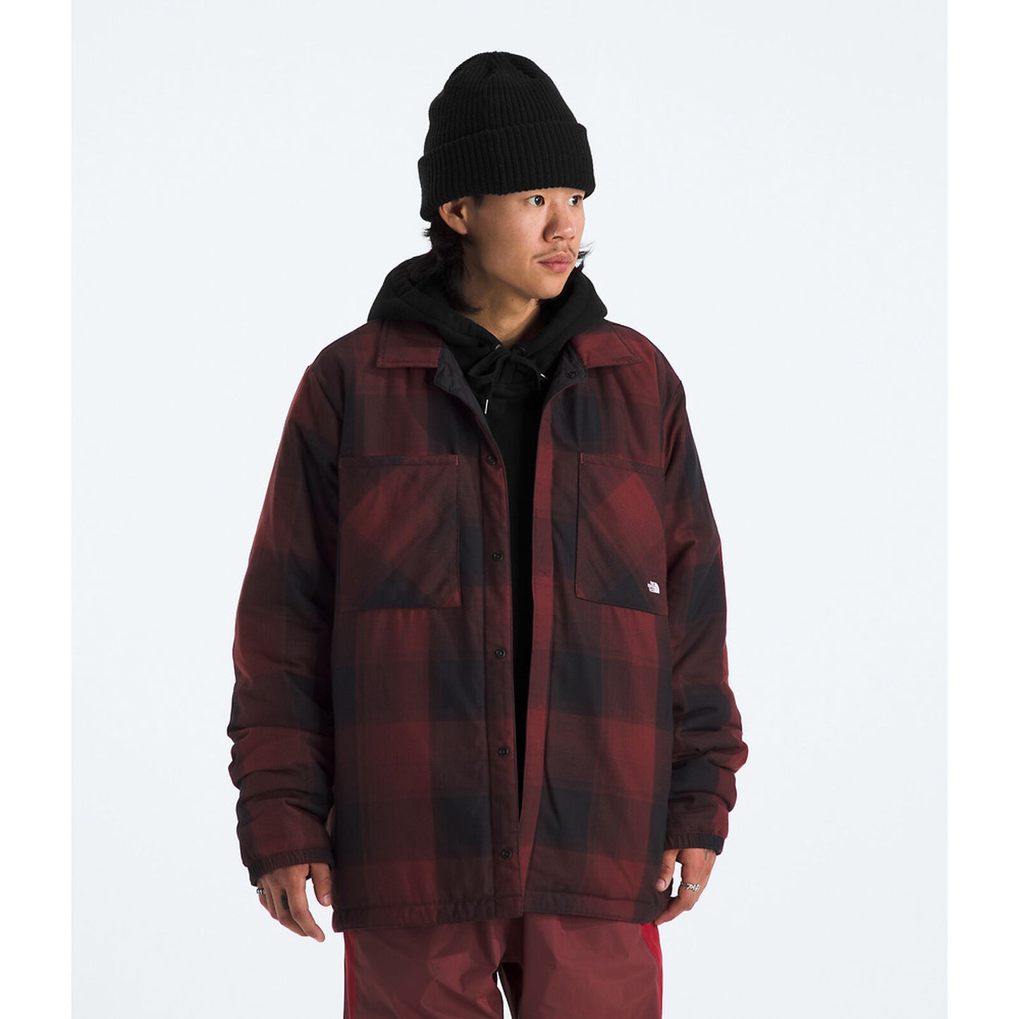 NFA-P10 (The north face afterburner insulated reversible flannel jacket  black/sumac) 826913043