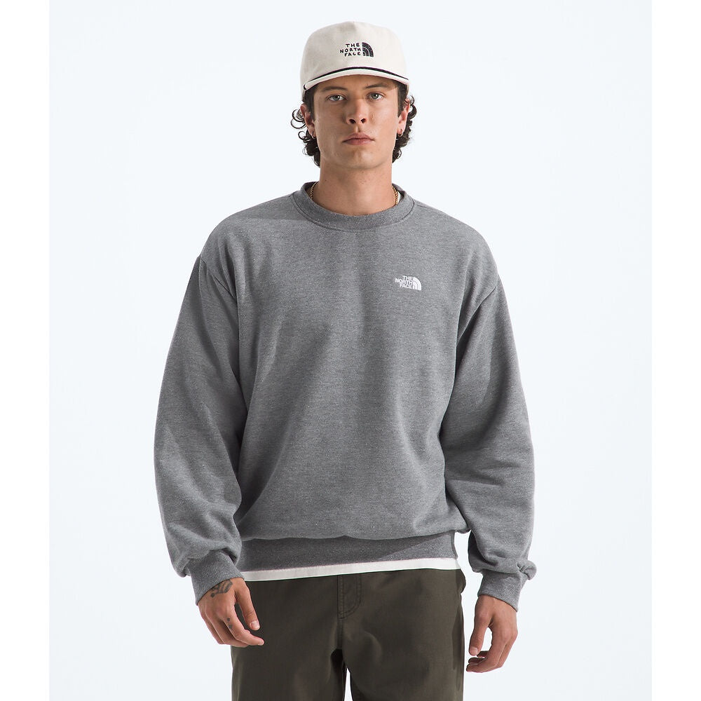 NFA-O9 (The north face evolution simple dome embroidered oversized crew mid grey heather) 12695217