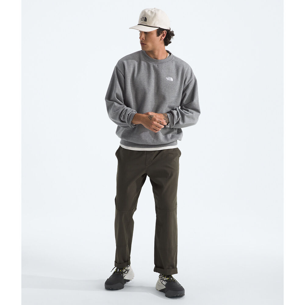 NFA-O9 (The north face evolution simple dome embroidered oversized crew mid grey heather) 12695217