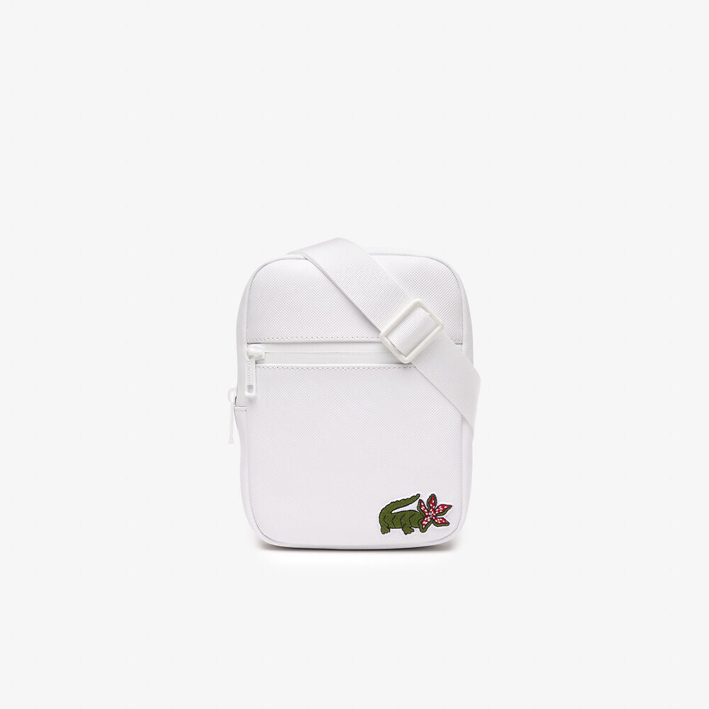 LCE-I (Lacoste x netflix croc print shoulder bag white) 723910000 LACOSTE