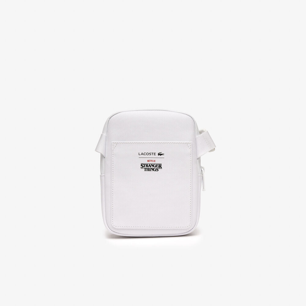 LCE-I (Lacoste x netflix croc print shoulder bag white) 723910000 LACOSTE