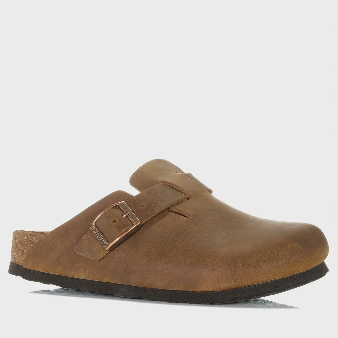 NM-M (Neckermann unisex leather clogs cafe) 92597200