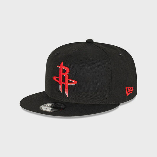 NEC-F54 (New era 5950 nba commemorative houston rockets black/grey fitted cap) 82393970