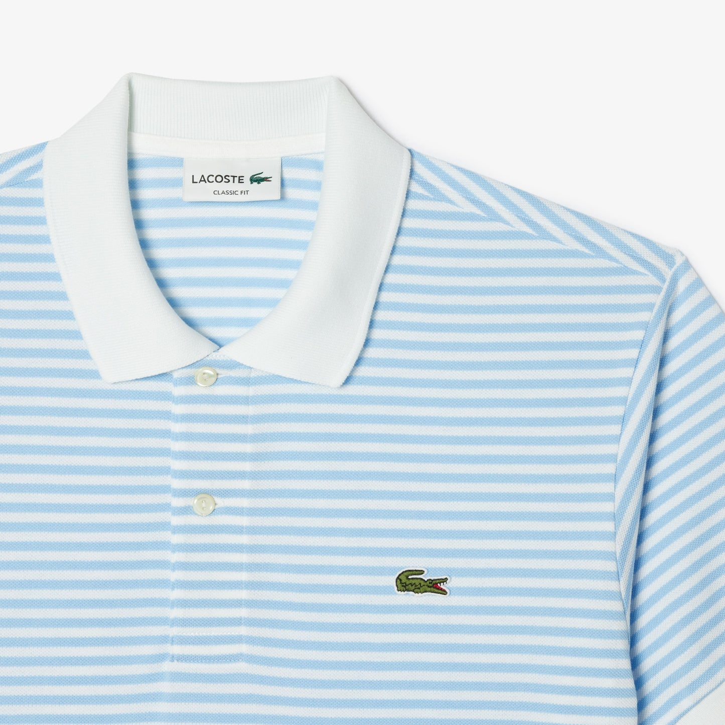 LCA-N19 (Lacoste essential stripe pique polo white) 42499565