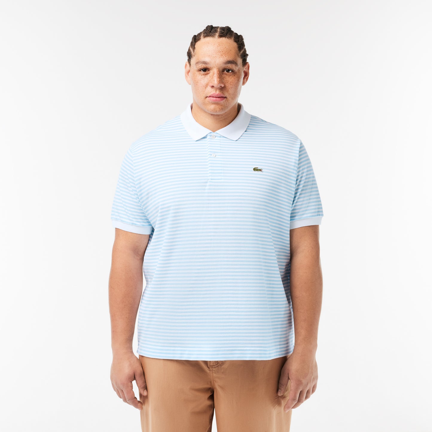 LCA-N19 (Lacoste essential stripe pique polo white) 42499565