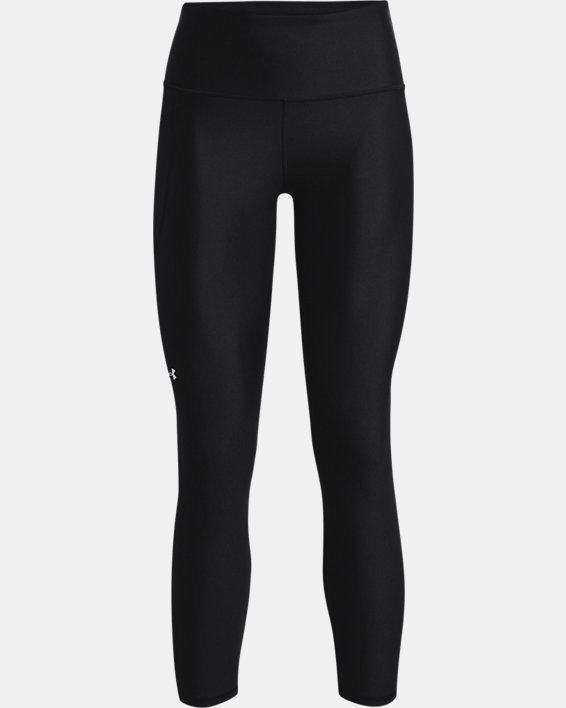 UAA-H13 (Under armour womens heat gear hi rise 7/8 pocket tights black/white) 82493913