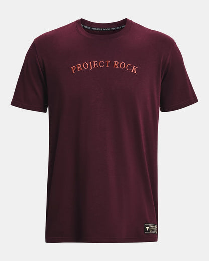 UAA-C10 (Under armour project rock crest heavy weight short sleeve tee dark maroon/heritage red) 72393043 UNDER ARMOUR