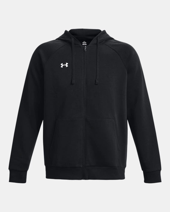 UAA-E13 (Under armour mens rival fleece full-zip hoodie black/white) 72494247