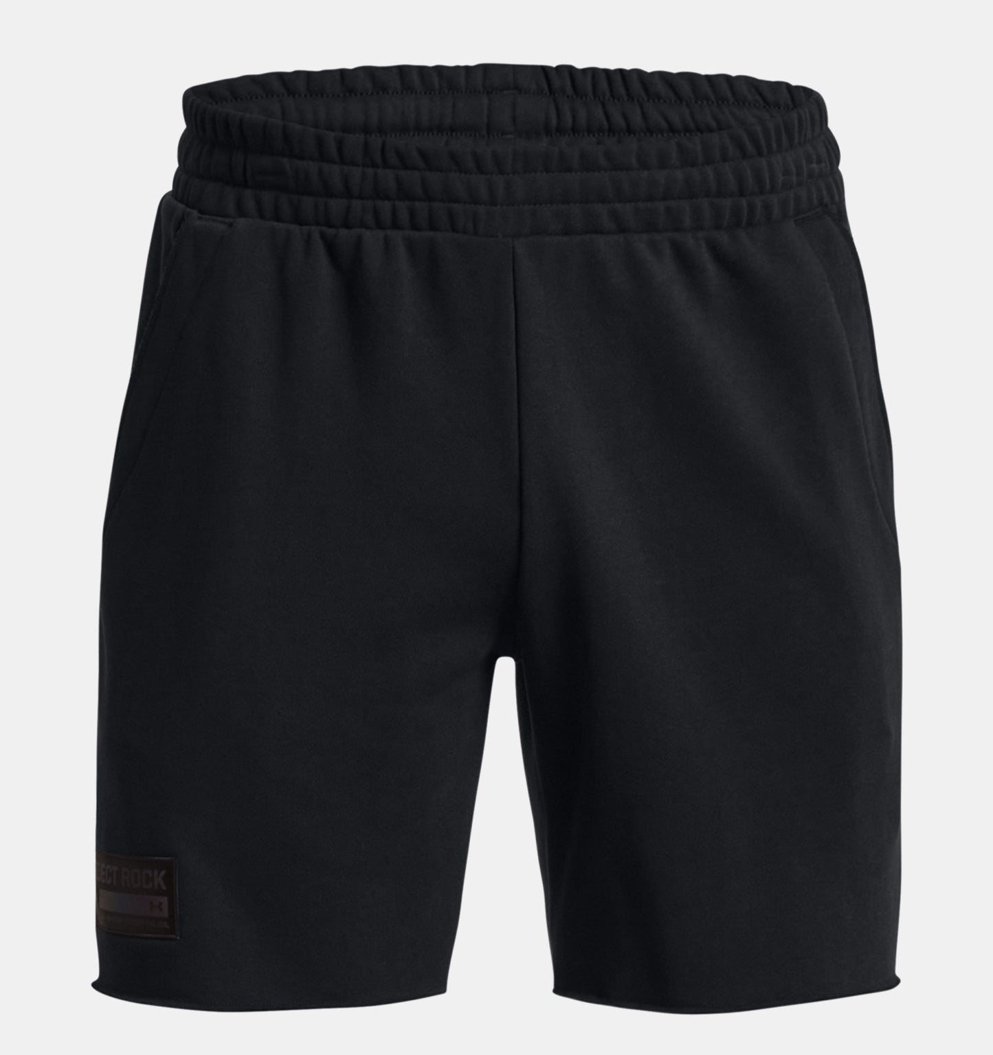 UAA-N11 (Under armour mens project rock heavy weight terry shorts black/black) 122394347