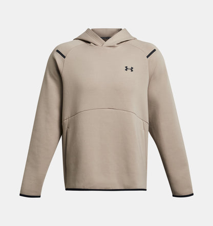 UAA-L12 (Under armour mens unstoppable fleece hoodie timberwolf taupe/black) 52496956