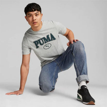 PA-D9 (Puma squad mens tee light gray heather) 112392500