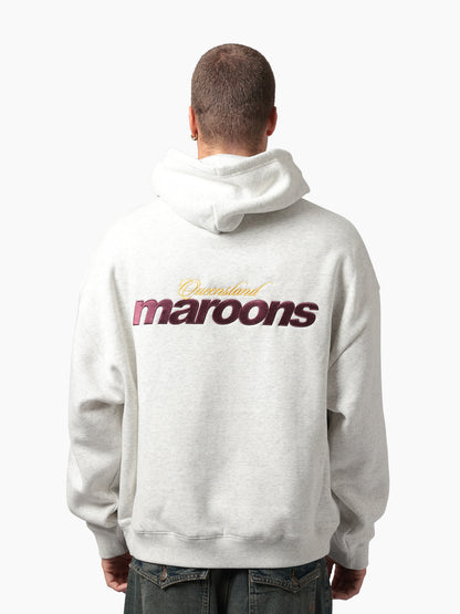 SOA-C (State of origin mens box hoodie queensland maroons silver marle) 52694304