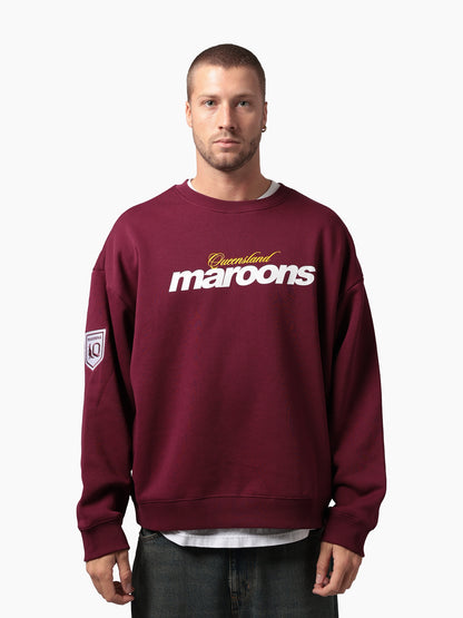 SOA-B (State of origin mens graphic crew sweater queensland maroon) 52694304