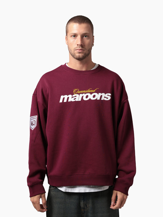 SOA-B (State of origin mens graphic crew sweater queensland maroon) 52694304
