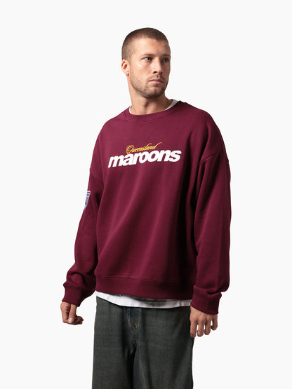 SOA-B (State of origin mens graphic crew sweater queensland maroon) 52694304