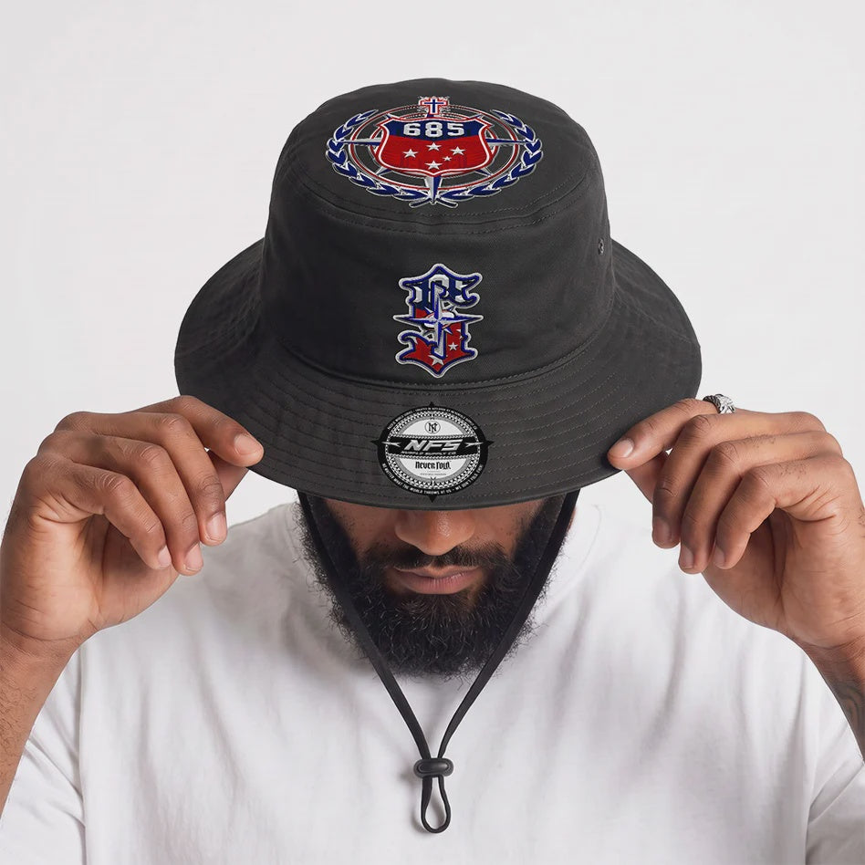 CTZ-P1 (Neverfold samoa S gang wide brim bucket hat black) 10269