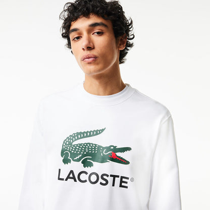 LCA-T20 (Lacoste core originals nb crewneck sweatshirt white) 1124913478