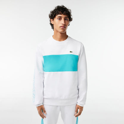 LCA-S21 (Lacoste colour block crewneck sweatshirt white/blue) 125910435