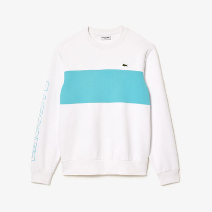 LCA-S21 (Lacoste colour block crewneck sweatshirt white/blue) 125910435