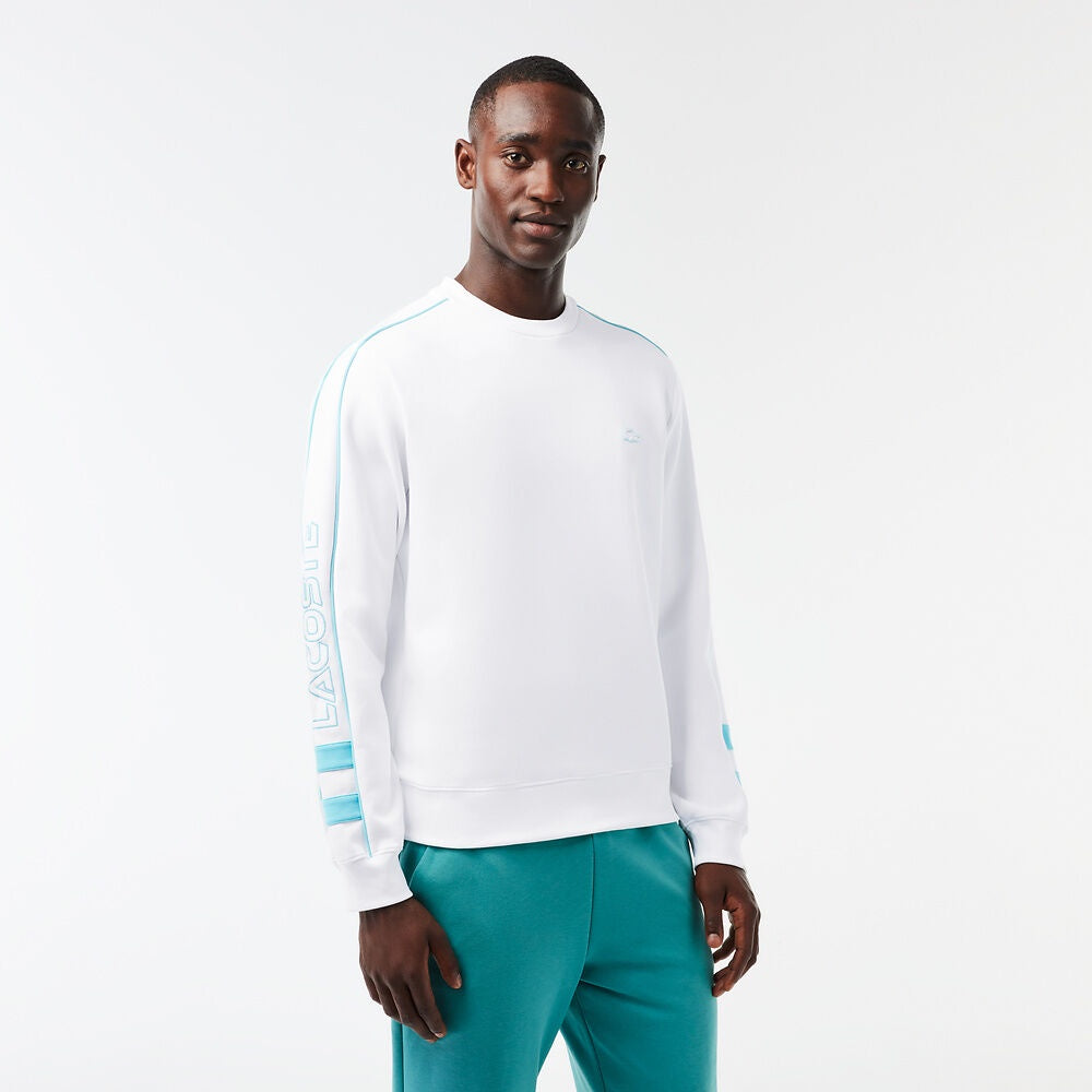 LCA-T21 (Lacoste transitional active embroidered logo sweatshirt white/blue) 125913478