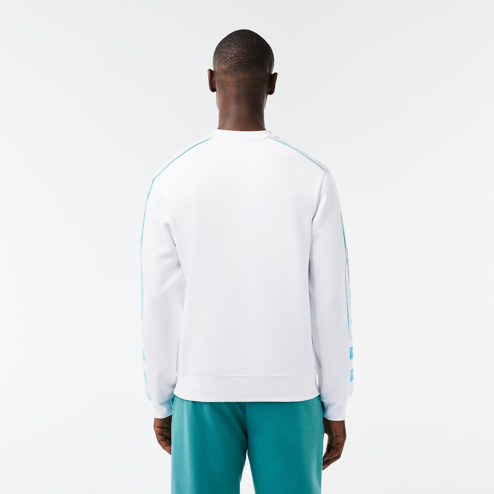 LCA-T21 (Lacoste transitional active embroidered logo sweatshirt white/blue) 125913478