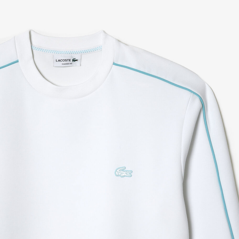 LCA-T21 (Lacoste transitional active embroidered logo sweatshirt white/blue) 125913478