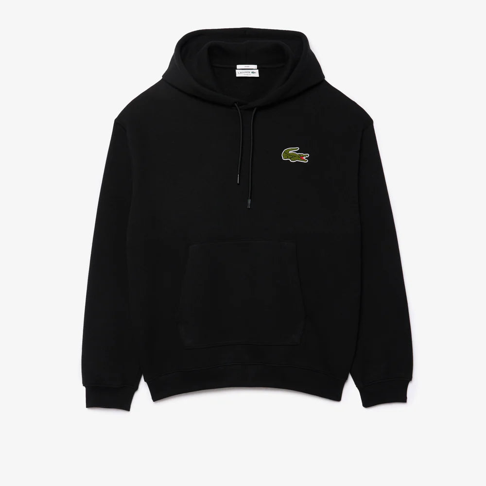 LCA-W22 (Lacoste croc signature loose fit hoodie black) 725910761