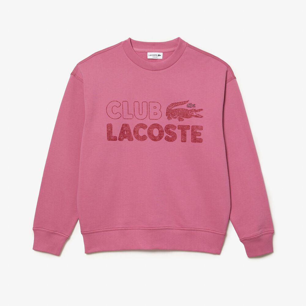 LCA-I18 (Lacoste summer pack loose fit vintage print sweatshirt reseda pink) 1123912391