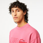 LCA-I18 (Lacoste summer pack loose fit vintage print sweatshirt reseda pink) 1123912391