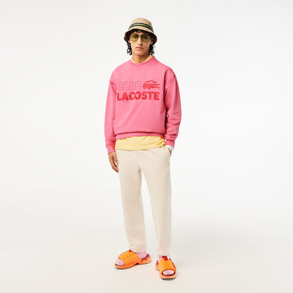 LCA-I18 (Lacoste summer pack loose fit vintage print sweatshirt reseda pink) 1123912391