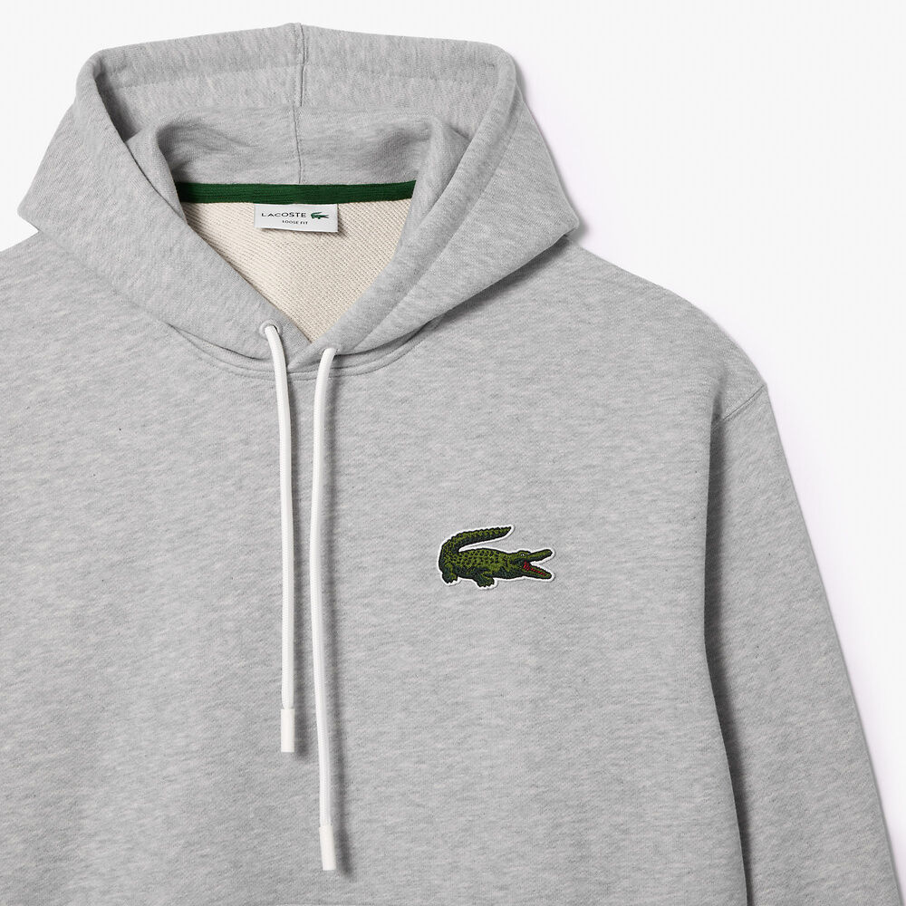 LCA-B19 (Lacoste originals loose fit hoodie silver chine) 424913478