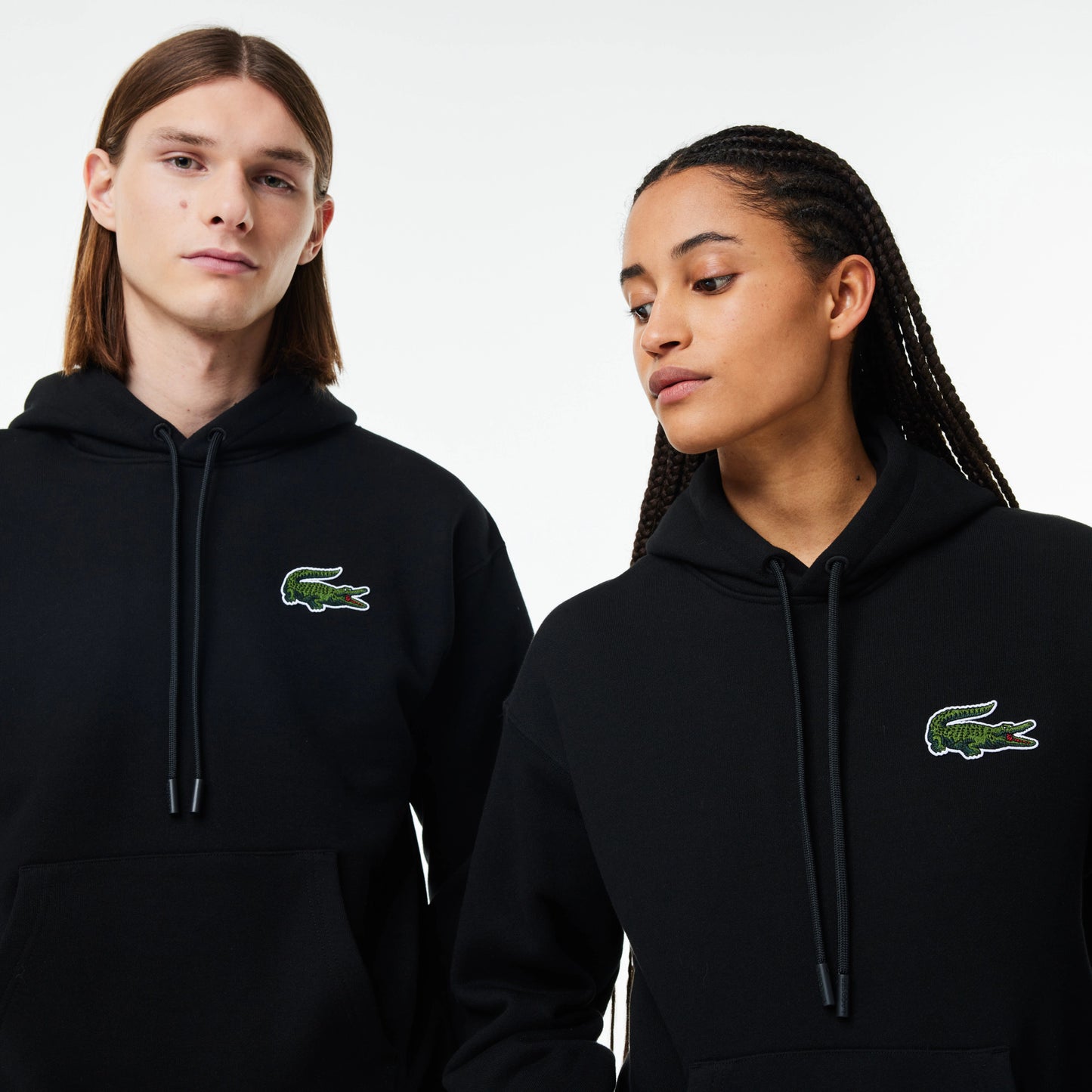 LCA-A19 (Lacoste originals loose fit hoodie black) 424913478